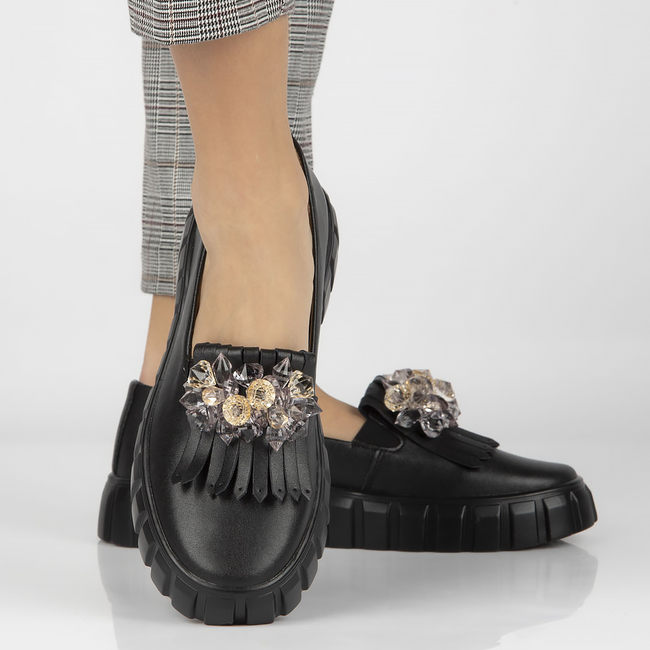 Leather shoes Filippo DP4593/23 BK black