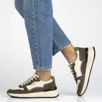 Leather sneakers Filippo DP7103/25 WH BR white brown