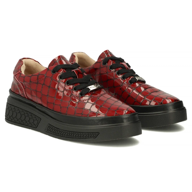 Leather shoes Filippo DP8326/26 RD red