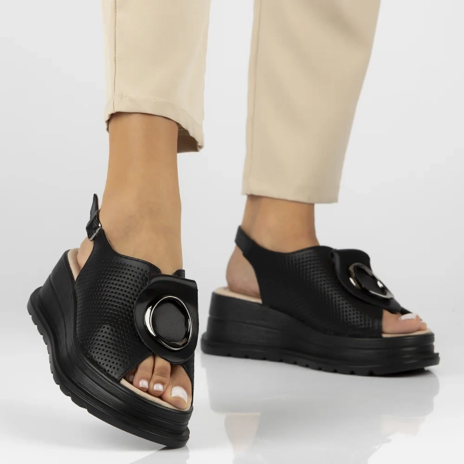 Leather sandals Filippo DS6756/25 BK black