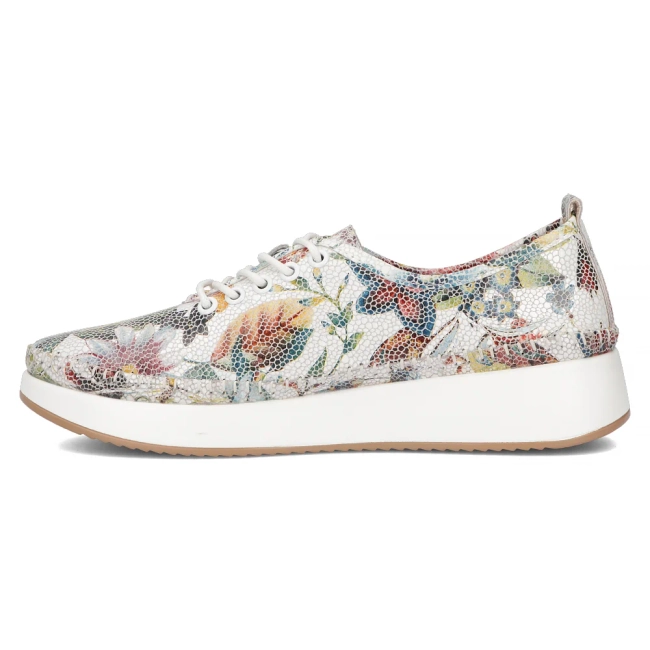 Leather shoes Filippo DP6102/24 WH FL white flowers