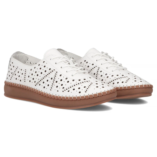 Leather shoes Filippo DP6830/25 WH white