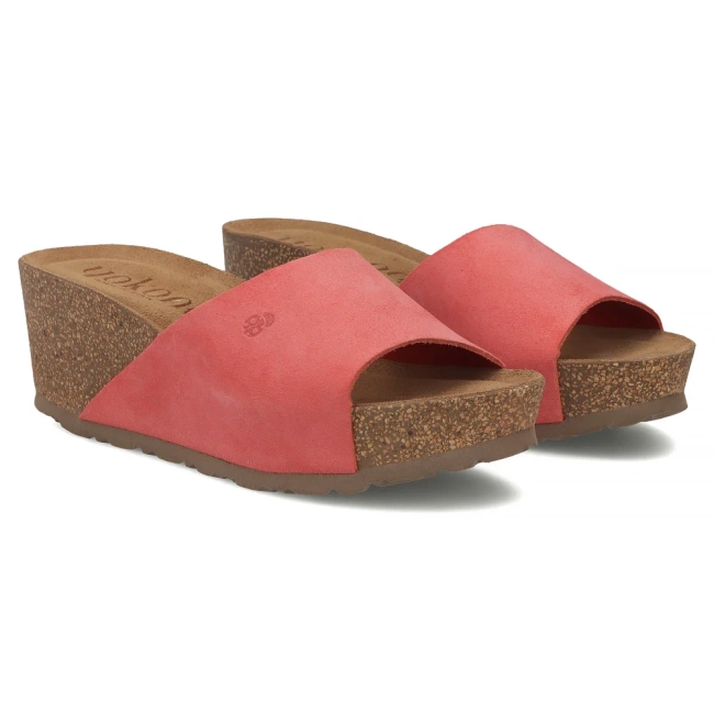 Leather flip-flops Yokono BARI-265 SERRAJE SUNSET pink