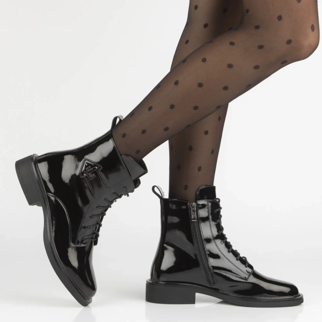 Leather ankle boots Filippo DBT7315/25 BK black