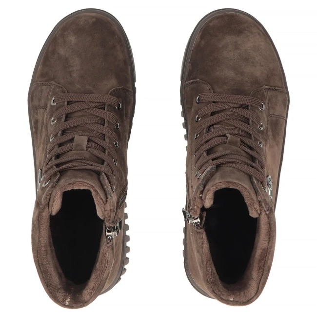 Leather platform ankle boots Filippo DBT8265/26 D BR brown