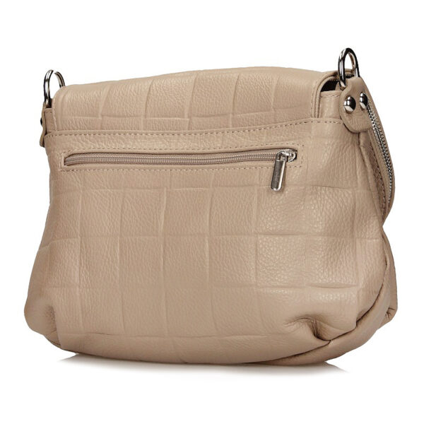 Handbag Toscanio Leather Messenger Bag C262 beige