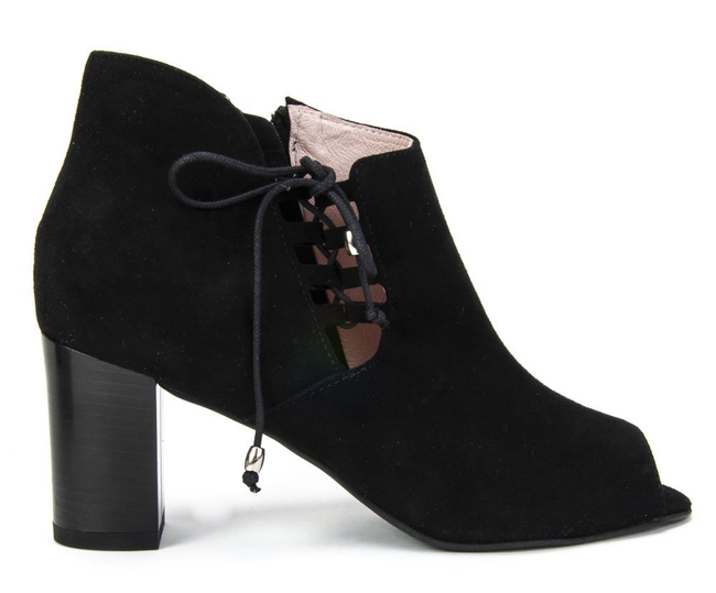 Botki Eksbut 68-4785-136-1G Czarny Welur