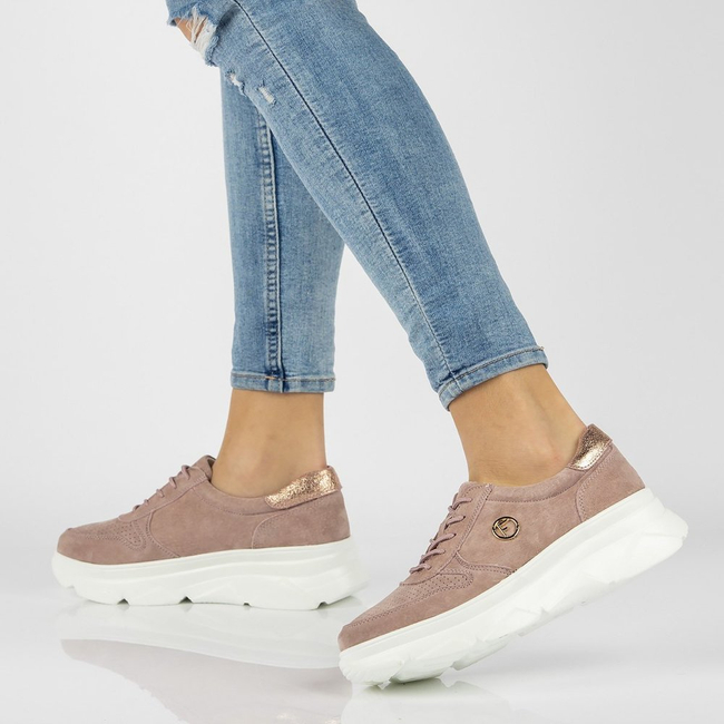 Leather Sneakers Filippo DP2138/21 BE pink