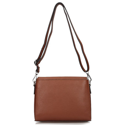 Handbag Toscanio Messenger Bag Leather Suede Flap A179 red