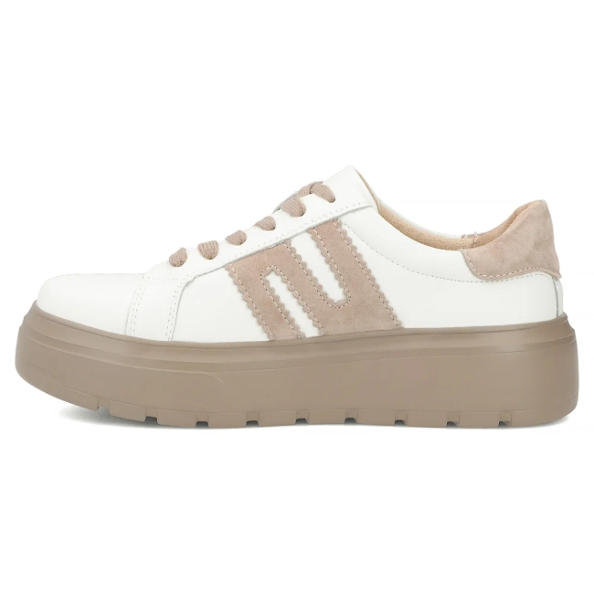 Skórzane sneakersy Filippo DP7515/26 WH BE białe