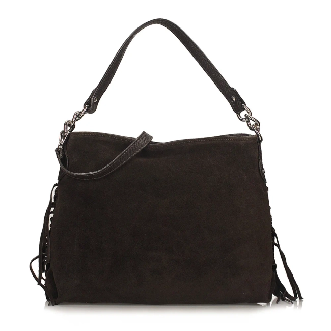 Leather handbag Toscanio  G98 dark brown