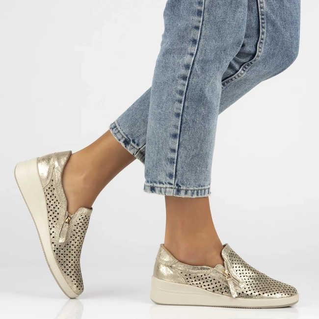 Leather shoes Filippo DP6210/25 GO gold