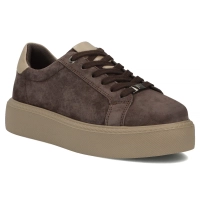 Skórzane sneakersy Filippo DP6119/26 BR BE brązowe