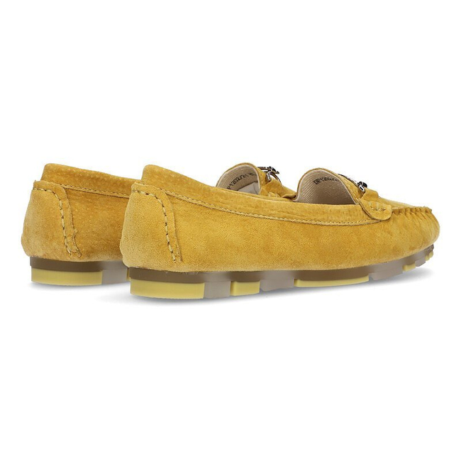 Skórzane mokasyny Filippo DP1202/21 YL żółte