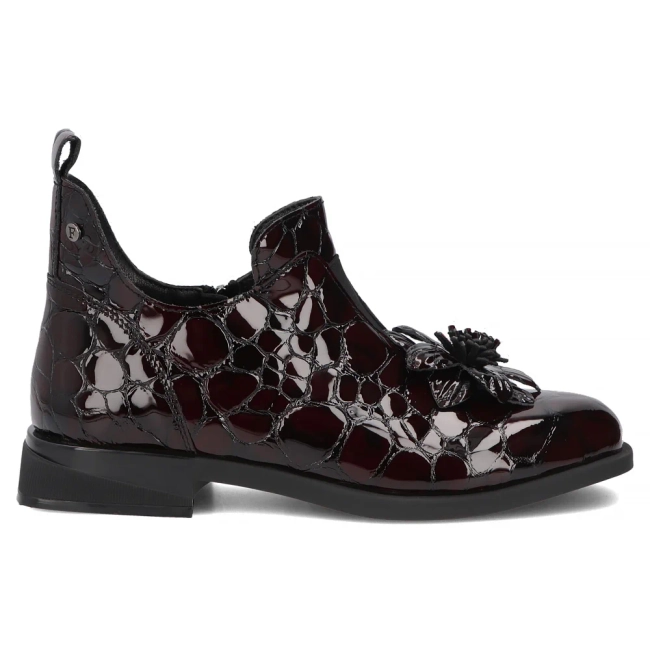 Leather ankle boots Filippo DBT7994/26 BG burgundy