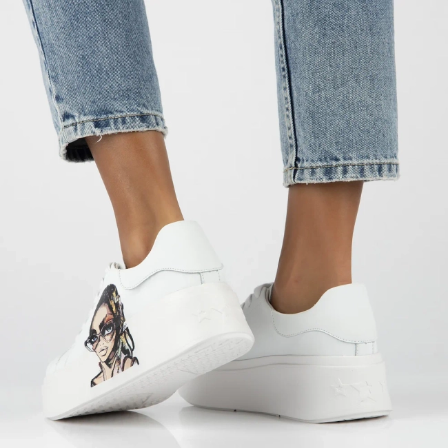 Leather sneakers Filippo DP6207/25 WH white