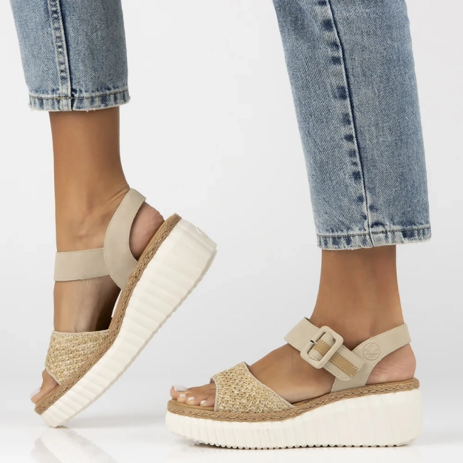 Sandals Rieker 69176-62 beige