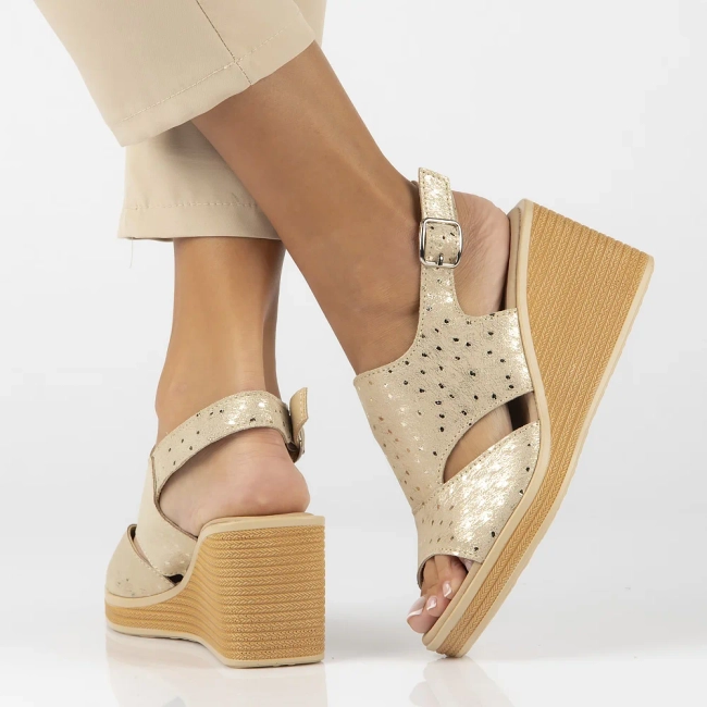 Leather sandals Filippo DS6010/24 GO gold