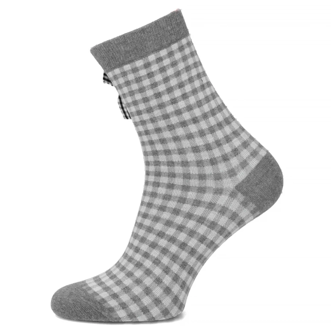 Women's Socks LM18-379 grey checks