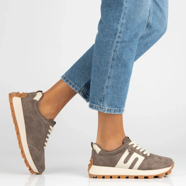 Leather sneakers Filippo DP6743/26 TP Taupe
