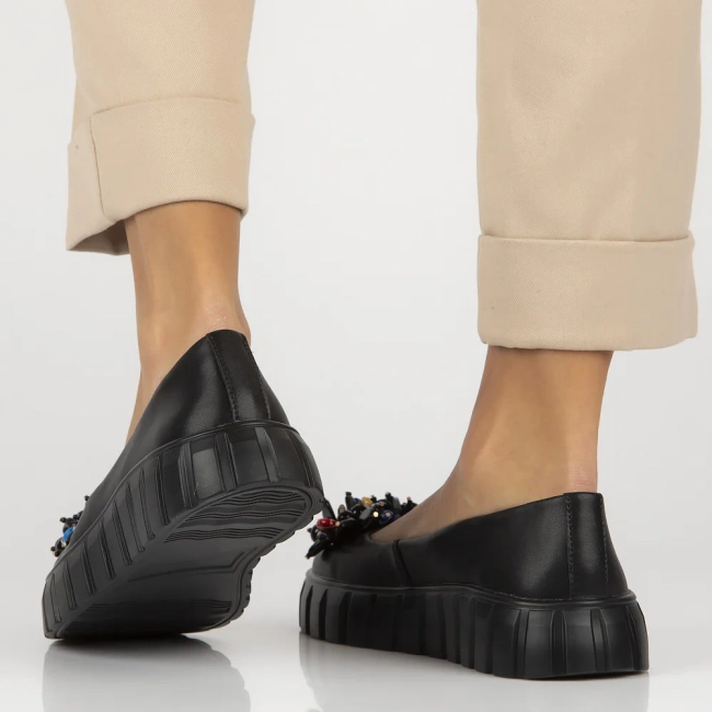 Leather shoes Filippo DP6996/25 BK black