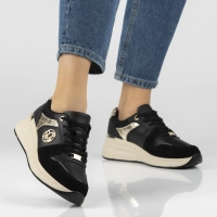 Skórzane sneakersy Filippo DP7769/26 BK czarne