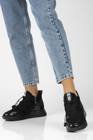 Skórzane sneakersy Filippo DP4168/22 BK czarne