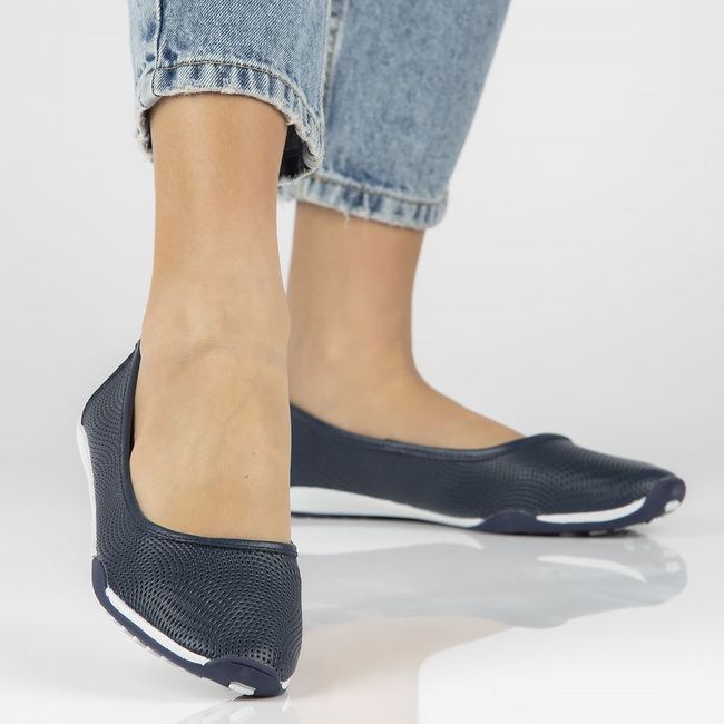 Leather shoes Filippo DP3681/23 NV navy blue