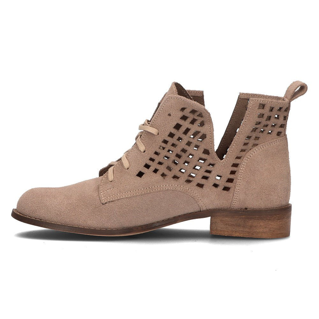 Skórzane botki Filippo 2628 beżowe