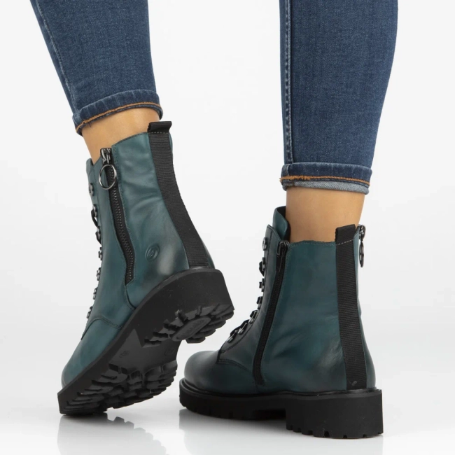 Leather ankle Boots Rieker D8671-12 blue