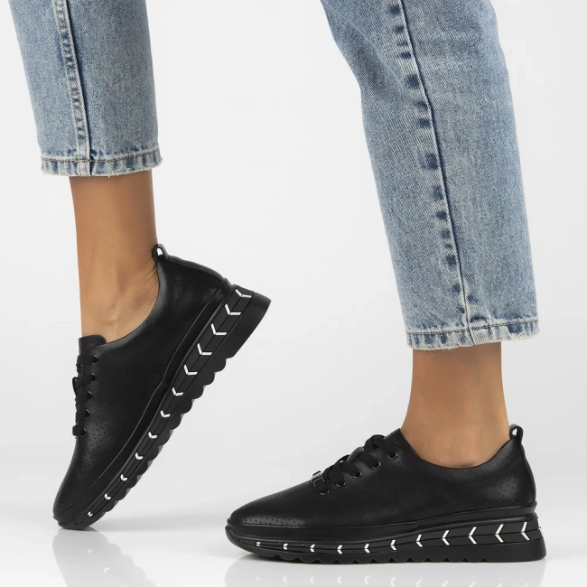 Leather shoes Filippo DP6800/25 BK black