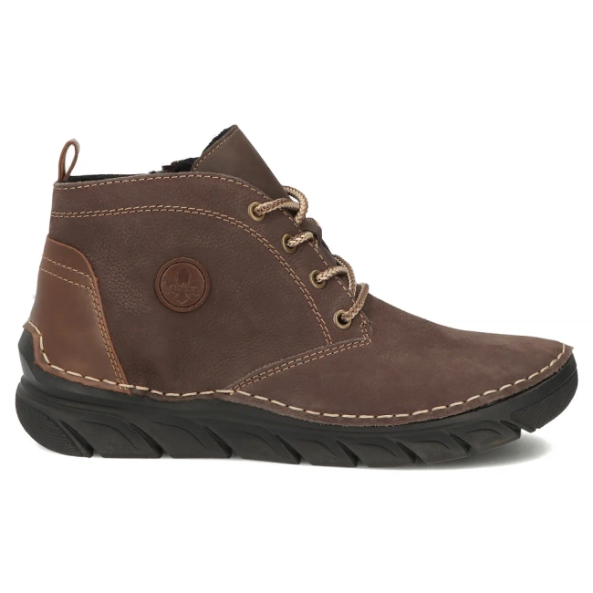 Leather ankle boots Rieker 55036-25 brown