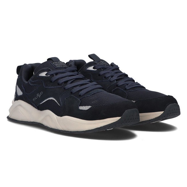 Skórzane Sneakersy Filippo MSP2119/21 NV granatowe