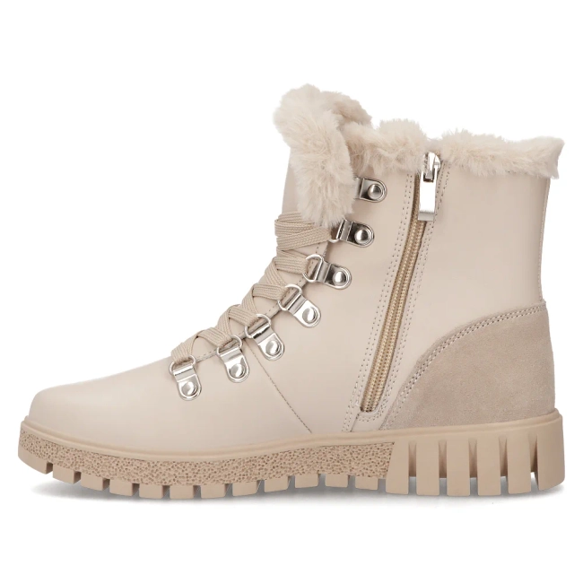 Leather ankle boots Filippo DBT6363/24 BE beige