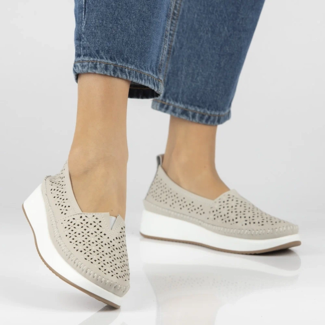 Leather shoes Filippo DP4555/26 BE beige