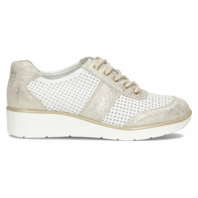 Leather shoes Filippo DP028/24 WH GO white gold