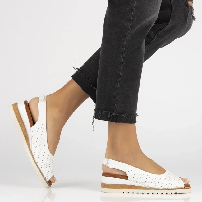 Leather sandals Artiker 50C0862 white