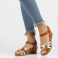 Leather sandals Yokono CADIZ-131 red