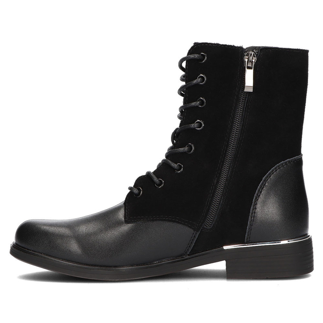 Skórzane botki Filippo DBT3229/21 BK L czarne