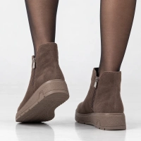 Leather wedge ankle boots Filippo DBT8058/26 D BR brown