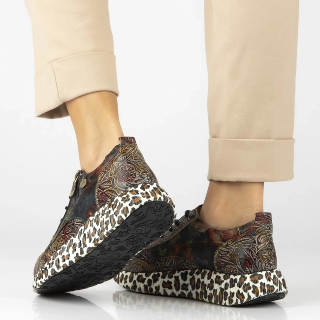 Skórzane sneakersy Laura Vita nikito 62 czarne