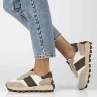 Skórzane sneakersy Filippo DP6498/25 BE beżowe