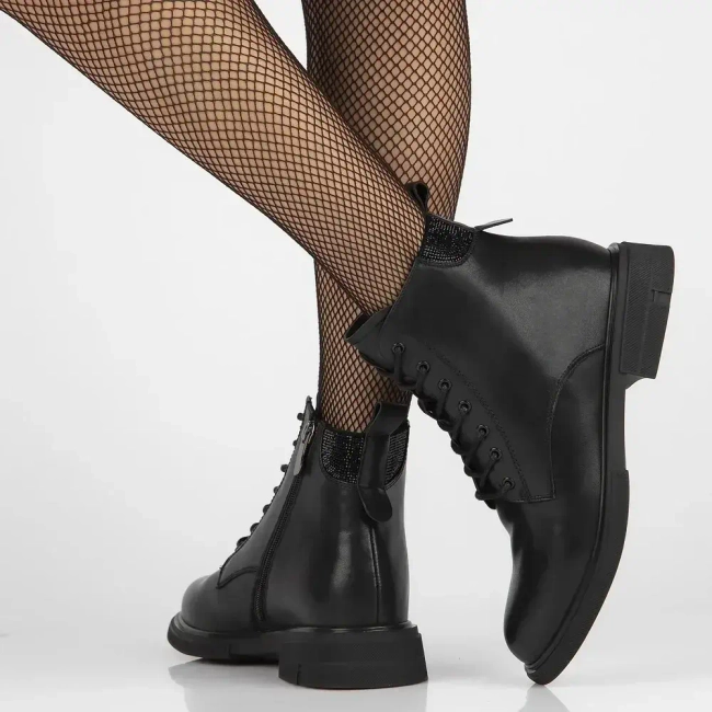 Leather ankle boots Filippo DBT6574/24 BK black