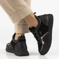 Leather sneakers Filippo DP7406/25 BK black