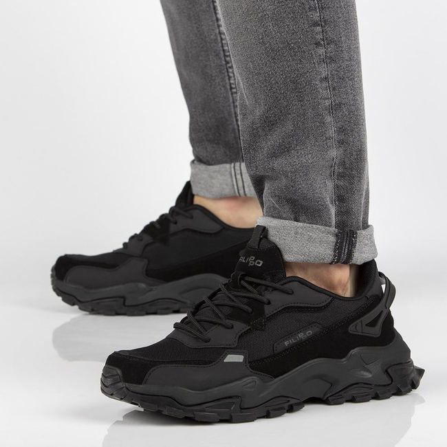 Skórzane buty Filippo MSP2122/21 BK czarne