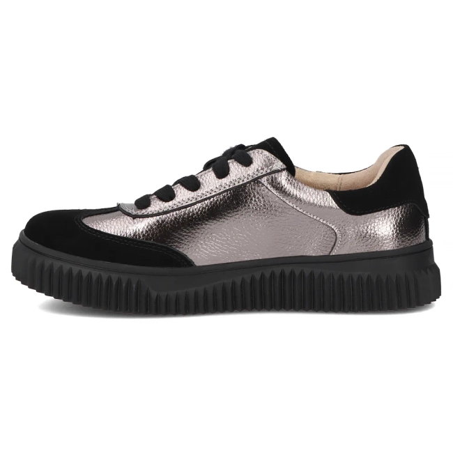 Leather sneakers Filippo DP7123/25 GN gun metal
