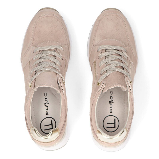 Leather sneakers Filippo DP2003/22 BE beige