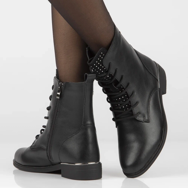 Leather ankle boots Filippo DBT4747/23 BK D black