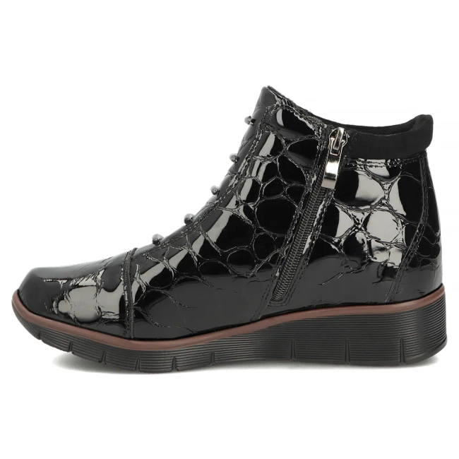 Leather wedge ankle boots Filippo DBT3179/26 BK CR black