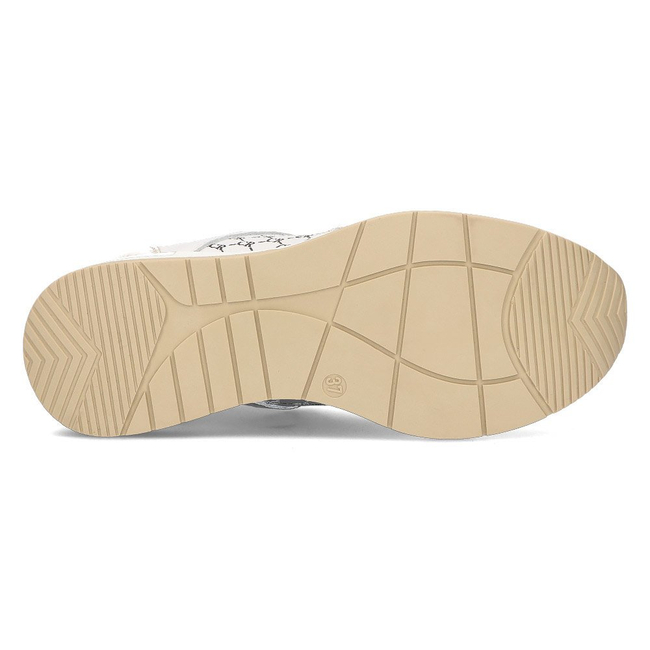 Skórzane sneakersy Filippo 062 białe złote